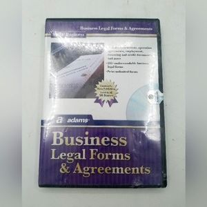 adams Business Legal Forms & Agreements Software/Disk.